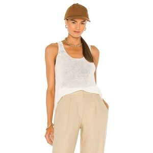 ATM Linen Rope Open-knit Tank Top In Chalk Size M